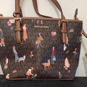 Michael Kors Multicolor Printed Tote Bag